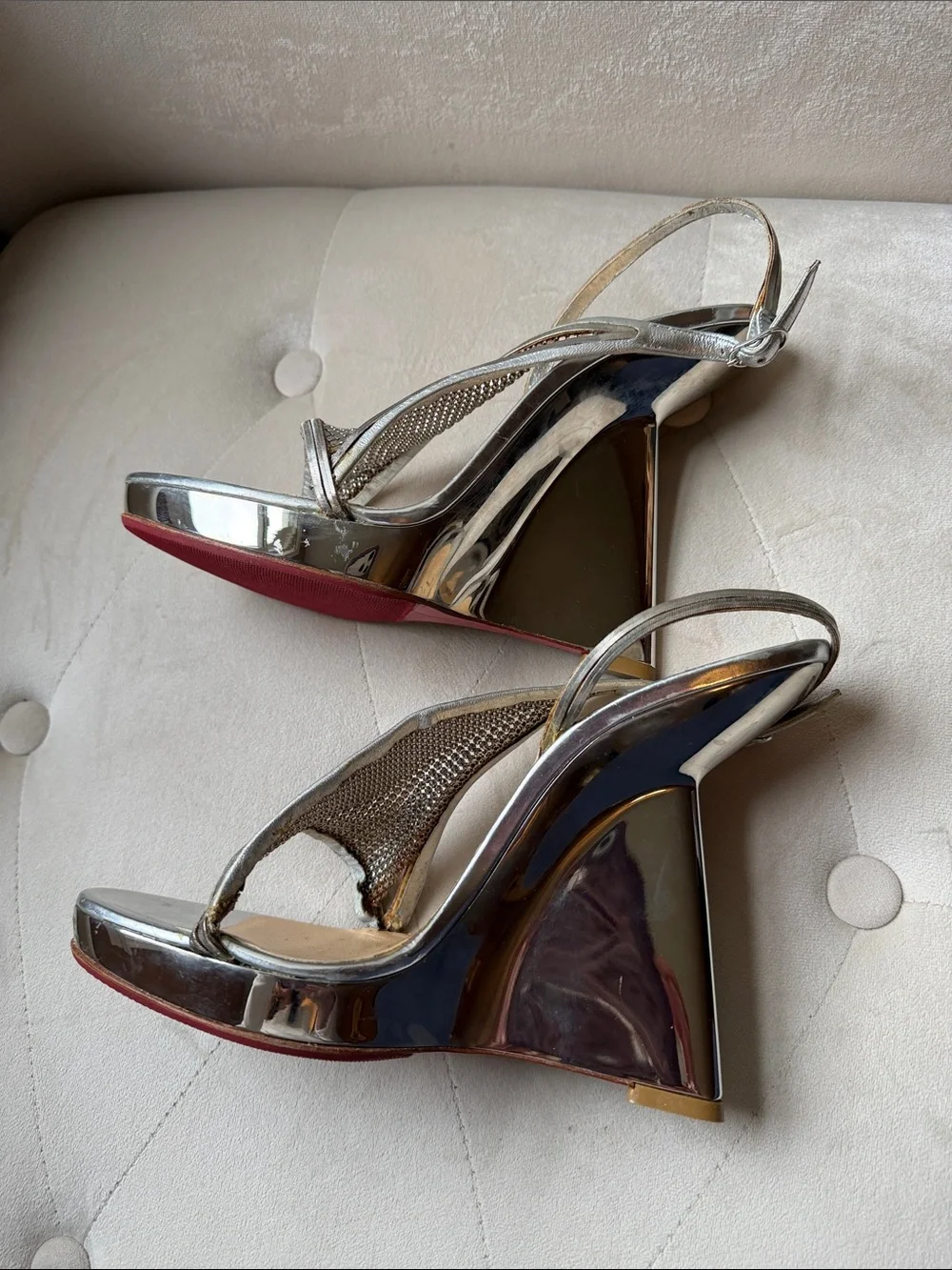 Christian Louboutin elegant silver